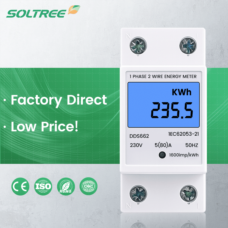 DIN Rail Single Phase Electronic Energy Meter DDS662
