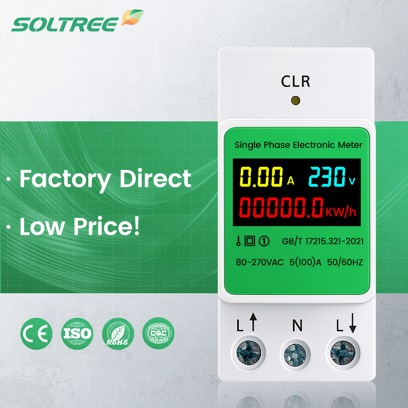 Din-Rail Digital AC Energy Meter 2P-UIDY