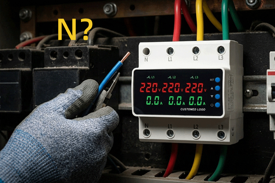 does a 3 phase monitor need a neutral wire connection