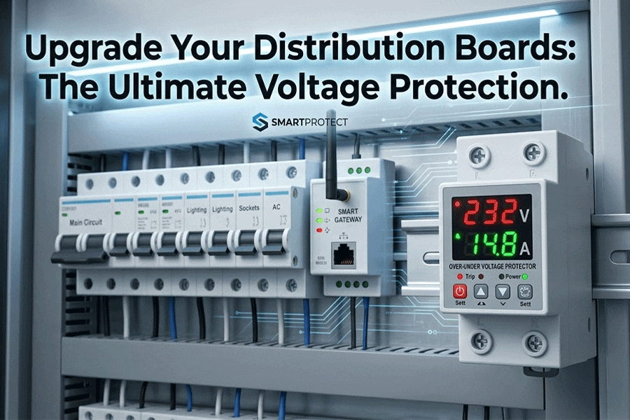 modern distribution board single phase voltage protector