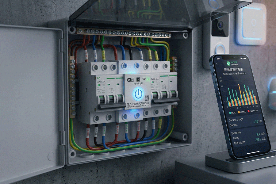 smart-wifi-circuit-breaker-in-distribution-panel
